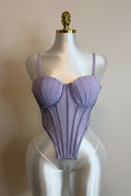 Corset Lavanda Crystal Bustier