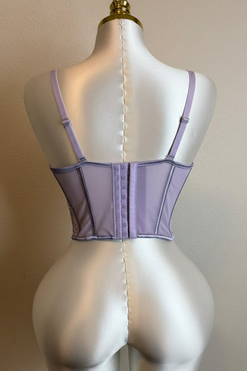 Corset Lavanda Crystal Bustier