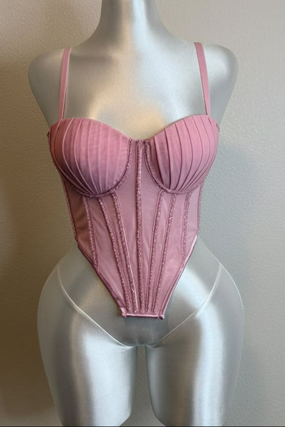 Corset Rosa Crystal Bustier